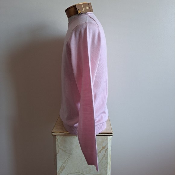 New Stenstroms Men's Merino Wool Long Sleeve Pink Shirt Pullover Sweater Sz S/M - Picture 5 of 16